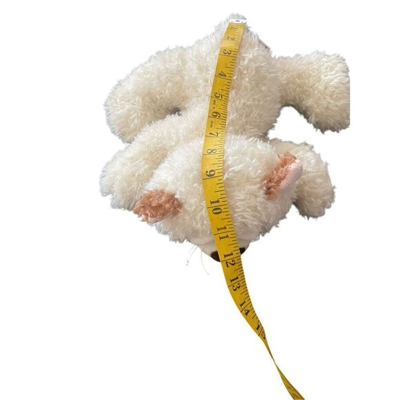 Ganz Cream White Curly Plush Dog 12in. - Picture 5 of 14